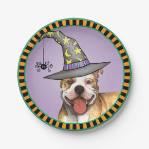 Assiettes En Carton Plaque de papier Halloween Pit Bull