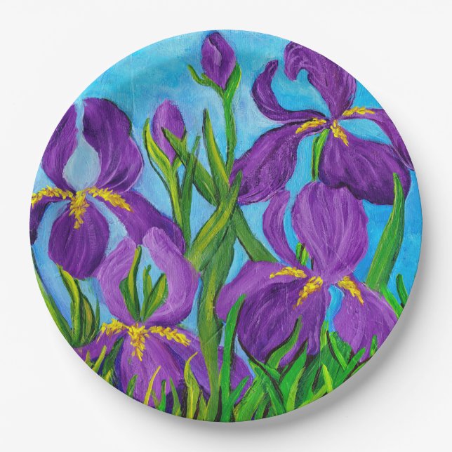 Assiettes En Carton Plaque de papier Iris (Devant)