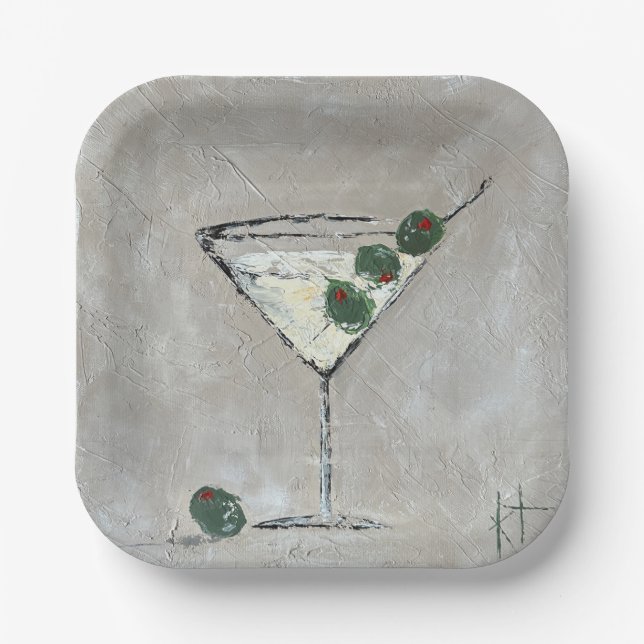 Assiettes En Carton Plaque de papier Martini Time 7" (Recto)