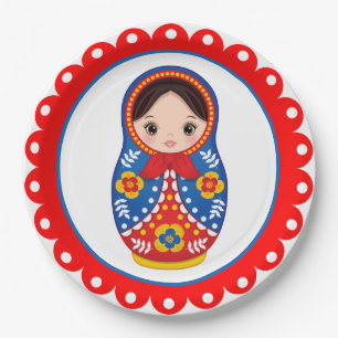 Assiettes En Carton Plaque de papier Matryoshka