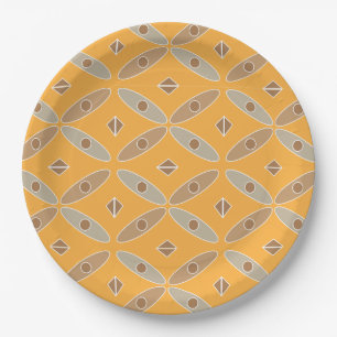 Assiettes En Carton Plaque de papier Motif indonésienne moderne Batik