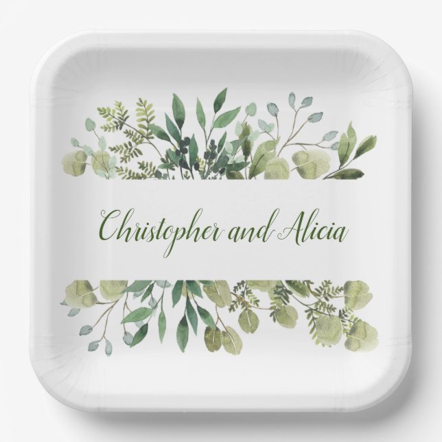 Assiettes En Carton plaque de papier nature personnalisée (Recto)