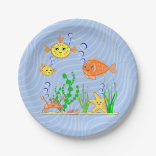 Assiettes En Carton Plaque de papier Ocean Life