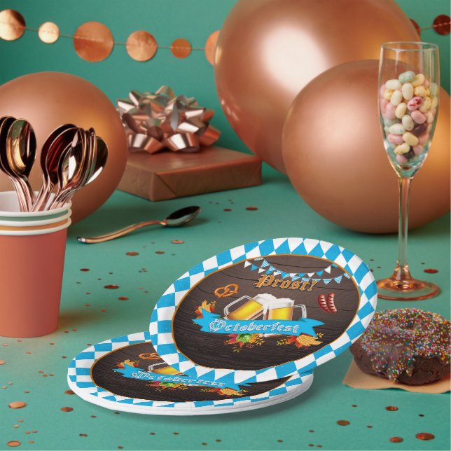 Assiettes En Carton Plaque de papier Oktoberfest (Multi)