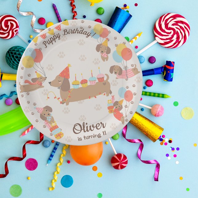 Assiettes En Carton Plaque de papier pailté pour l'anniversaire des ch (Créateur téléchargé)