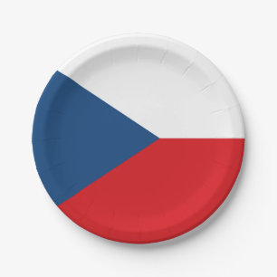 Assiettes En Carton Plaque de papier patriotique avec drapeau de Czech