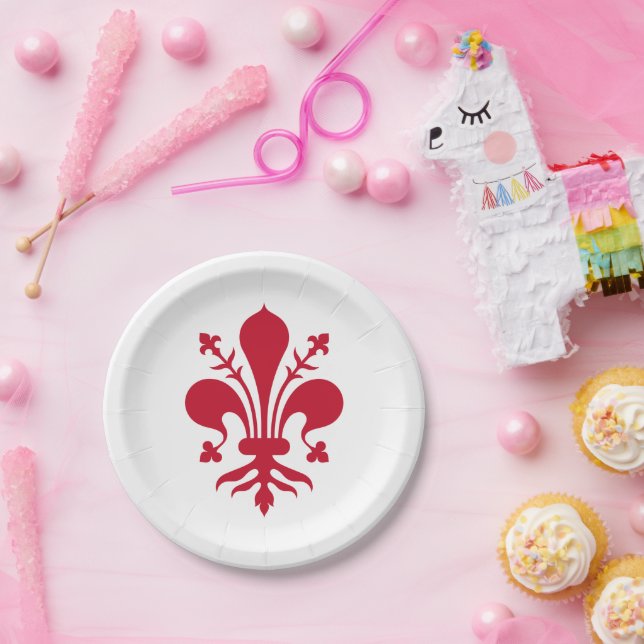 Assiettes En Carton Plaque de papier patriotique avec drapeau de Flore (Fête)