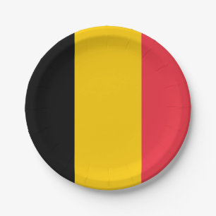 Assiettes En Carton Plaque de papier patriotique avec drapeau de la Be
