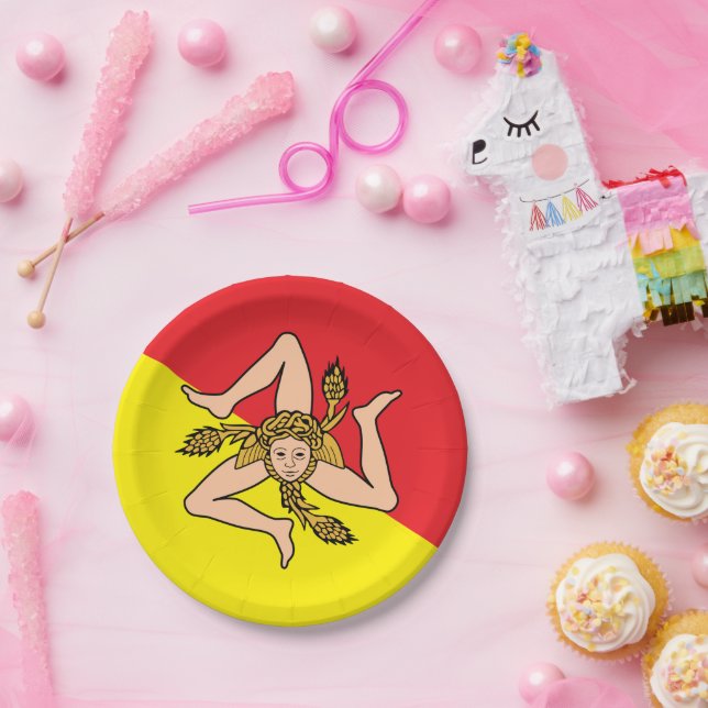 Assiettes En Carton Plaque de papier patriotique avec drapeau de la Si (Fête)