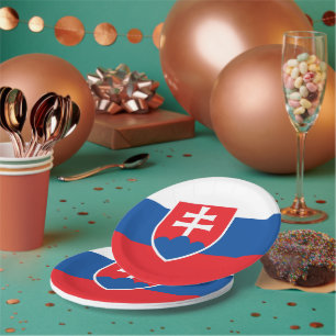 Assiettes En Carton Plaque de papier patriotique avec drapeau de la Sl