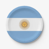 Plaque de papier patriotique avec drapeau de l'Arg