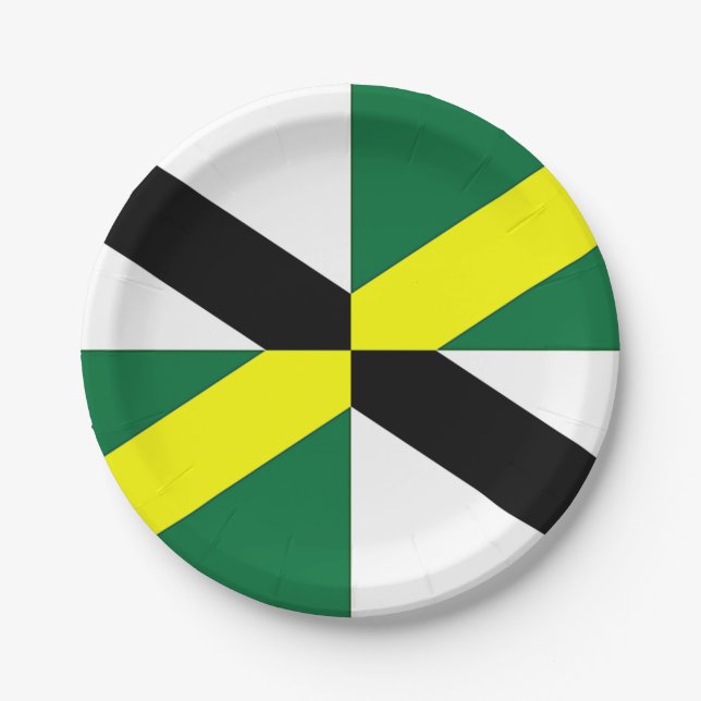 Assiettes En Carton Plaque de papier patriotique avec drapeau de Monte (Devant)