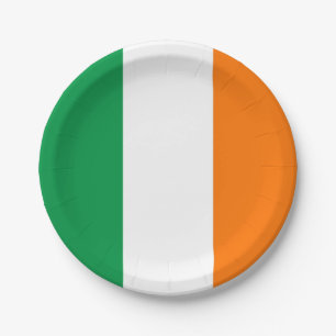 Assiettes En Carton Plaque de papier patriotique avec drapeau d'Irland
