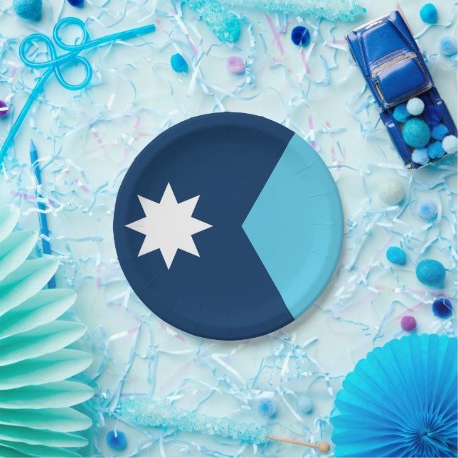 Assiettes En Carton Plaque de papier patriotique avec drapeau du Minne (Fête)