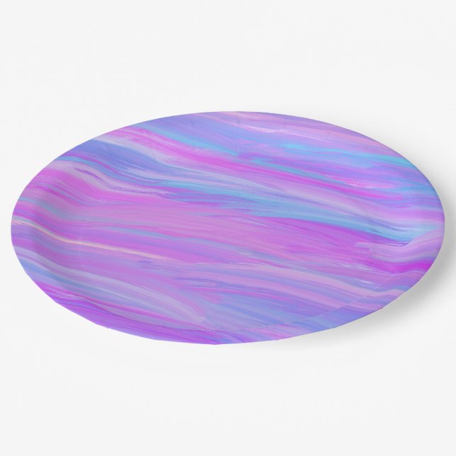 Assiettes En Carton Plaque de papier peinte aux couleurs (Angle)