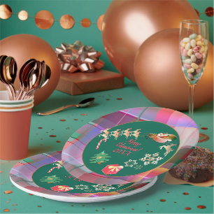 Assiettes En Carton Plaque de papier plaqué Père Noël de Noël