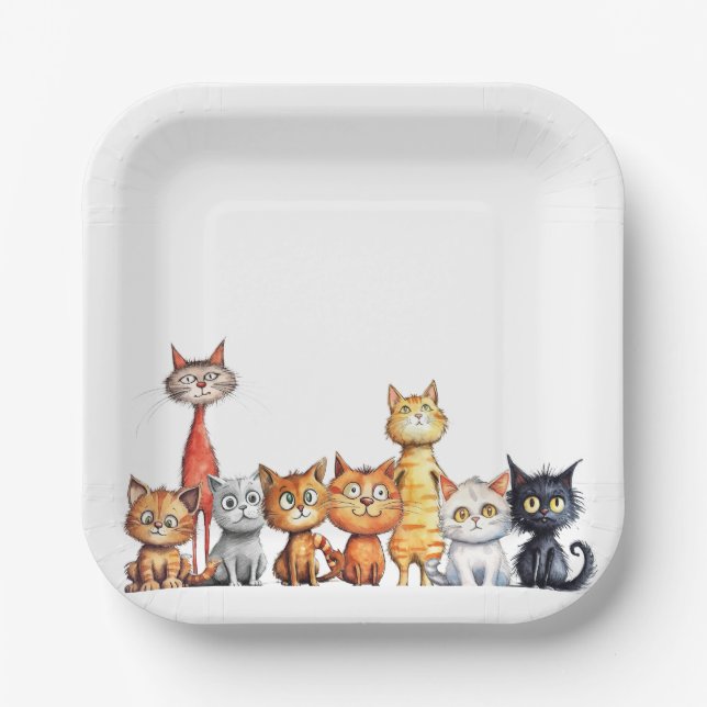 Assiettes En Carton Plaque de papier pour chats (Recto)