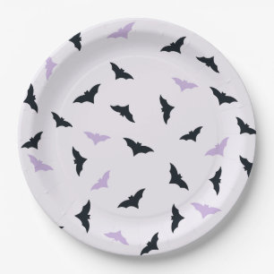 Assiettes En Carton Plaque de papier pour chauves-souris d'Halloween