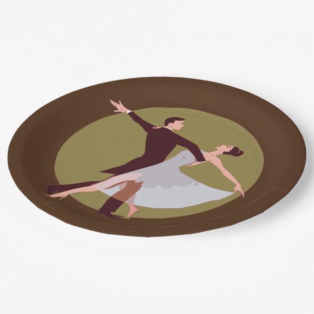 Assiettes En Carton Plaque de papier pour danseurs (Angle)