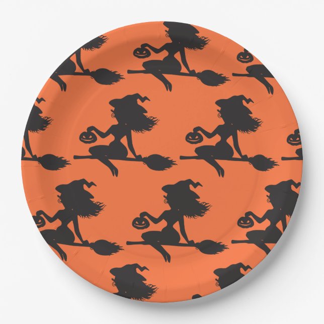 Assiettes En Carton Plaque de papier pour partie d'Halloween (Devant)