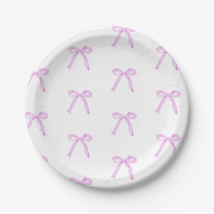 Assiettes En Carton Plaque de papier pour vaches dansantes rose de fê
