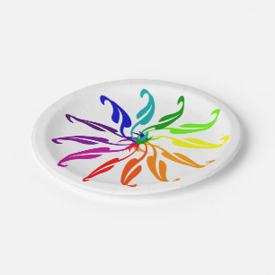 Assiettes En Carton Plaque de papier - Roue couleur