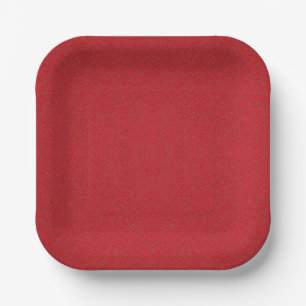 Assiettes En Carton Plaque de papier rouge Tomate à effet de bruit - p
