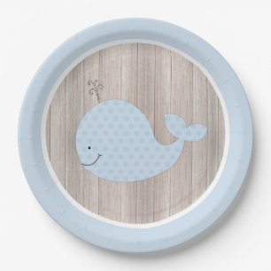 Assiettes En Carton Plaque de papier Rustique Blue Whale