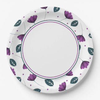 Assiettes En Carton Plaque de papier simple Fleurs Lilac élégantes