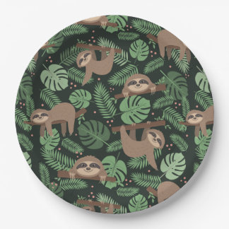 Assiettes En Carton Plaque de papier Sloth