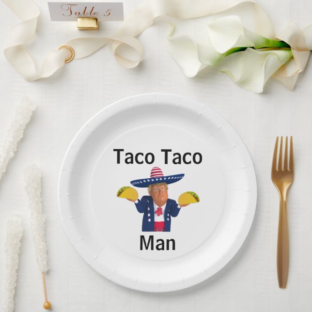 Assiettes En Carton Plaque de papier Taco Homme (Mariage)