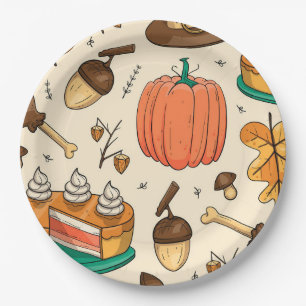 Assiettes En Carton Plaque de papier Thanksgiving