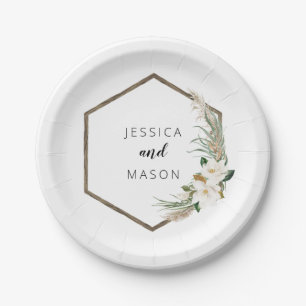 Assiettes En Carton Plaque de papier Wedding shower de couronne de Boh