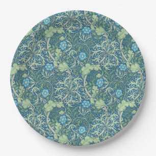 ASSIETTES EN CARTON PLAQUE DE PAPIER : WILLIAM MORRIS : ALGUES