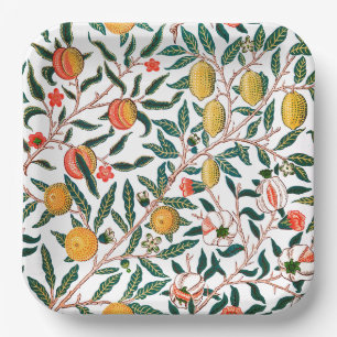 ASSIETTES EN CARTON PLAQUE DE PAPIER : WILLIAM MORRIS : POMEGRANATES