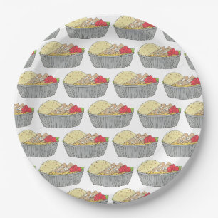 Assiettes En Carton Plaque de poulet et de riz NYC Halal Panier Alimen