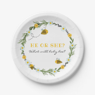 Assiettes En Carton Plaque de révélation du genre d'abeilles