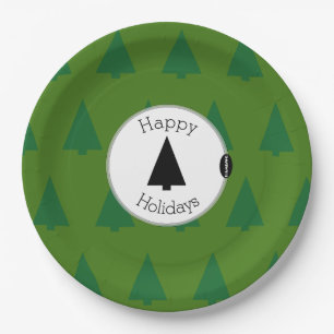 Assiettes En Carton Plaque de souper des arbres de Noël HAMbyWG