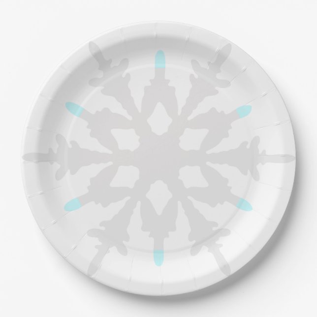 Assiettes En Carton Plaque d'éclairage bleu (Devant)