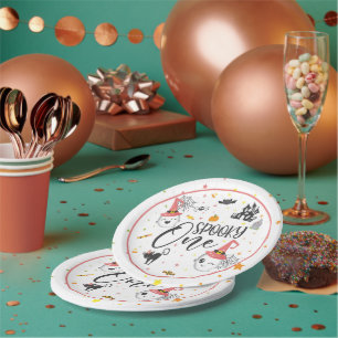 Assiettes En Carton Plaque éffrayante à un papier - Fille blanche