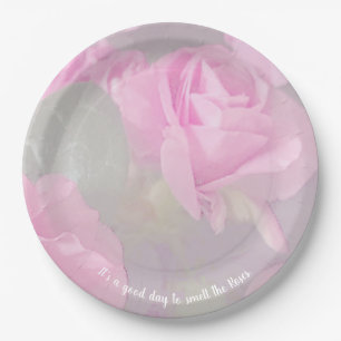 Assiettes En Carton Plaque en papier Abstrait rose Rose