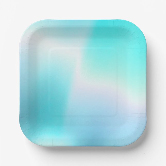 Assiettes En Carton Plaque en papier Aqua Lights (Recto)