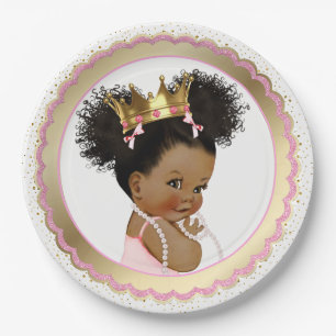 Assiettes En Carton Plaque en papier Baby shower Princess Ethnic