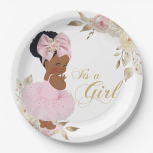 Assiettes En Carton Plaque en papier Baby shower Tutu Rose Gold Prince