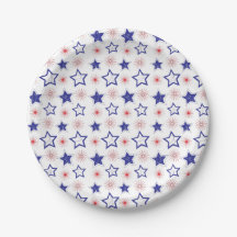 Plaque en papier Blue Stars