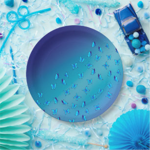 Assiettes En Carton Plaque en papier de papillons enchantée