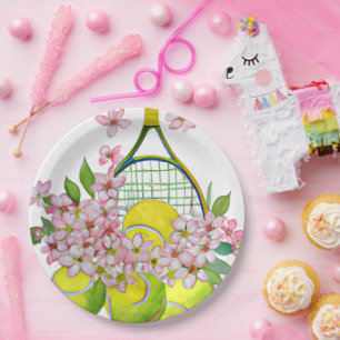 Assiettes En Carton Plaque en papier de tennis pour la fête du joueur