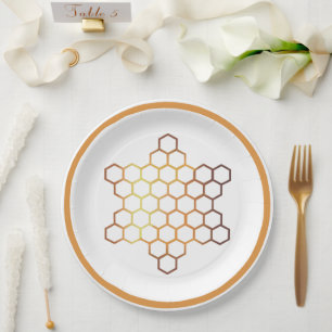 Assiettes En Carton Plaque en papier étoile Honeycomb