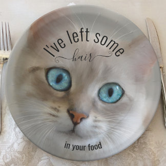 Assiettes En Carton Plaque en papier fine d'art de chat amusant
