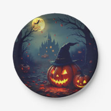 Plaque en papier Halloween